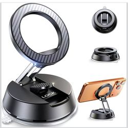 Car Phone Holder for MagSafe [78+LBS Ultra Grip | 2400gf Magnetic Power] 360° Foldable Car Mount Cell Phone Holders for Your Car for iPhone 17-12 All 