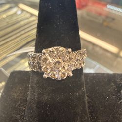 10KT White Gold Engagement Set w/ Natural Diamond 43531-1