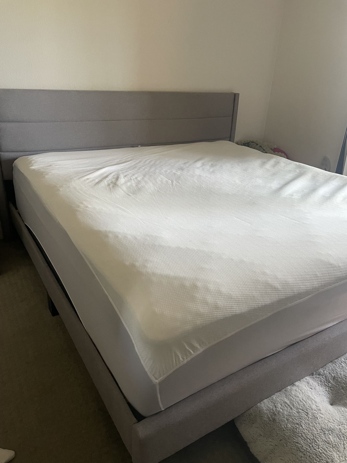 Gray King Bed Frame