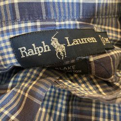 Mens SS Plaid Casual Button Front Shirt Size M NNTS  By Ralph Lauren 