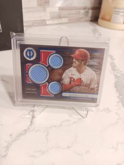  Bryce Harper Triple Patch Card 
