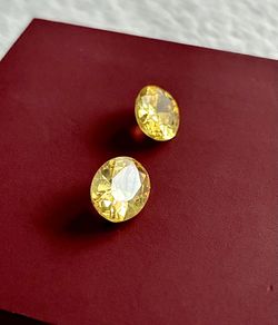 Two (2) Perfect Oval Canary Yellow Sapphire Stones