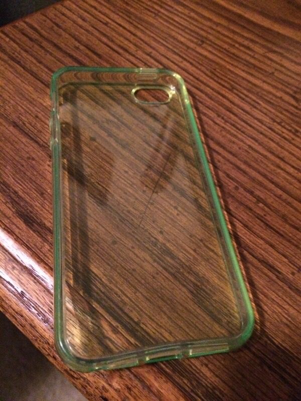 Clear lime green IPhone 5 case