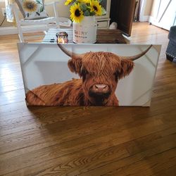 Farm House Cow Canvas Frame