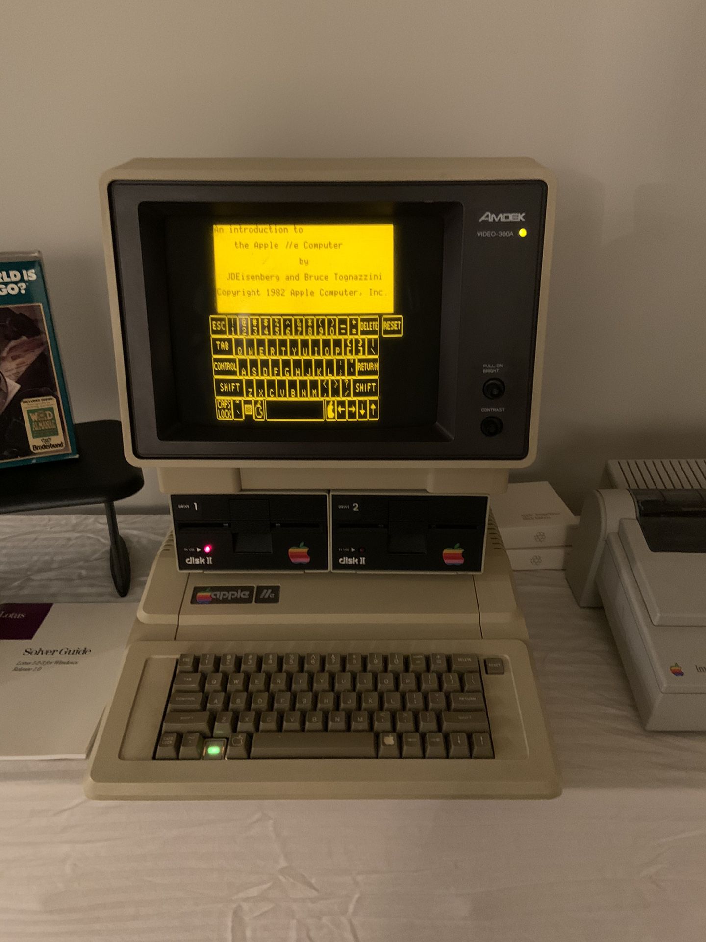 Apple IIe Complete Computer System Includes Many Upgrades and Additions Plus a Vast Collection of Apple IIe Software Programs and Games