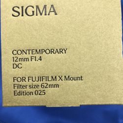 Sigma Contemporary 12mm F1.4 Dc For Fujifilm 