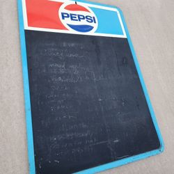 Vintage Pepsi Cola 1977 Store Restaurant Soda Pop Chaulk Board Sign