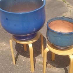 2brand New Glazed Terracotta Garden Planter High Quality Heavy Large High Quality