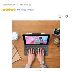 Logitech Slim Folio Keyboard For iPad (7,8 & 9 Generation) Graphite Color
