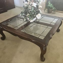 Matching Fine Furniture Walnut Finish Coffee and End Table