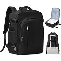 Large Travel Laptop Backpack for Men Women, Carry on Backpack Flight Approved with USB Charging Port, Business Work Hiking