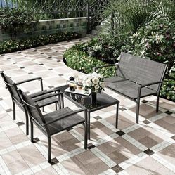 Modern and simple style 4 pieces of outdoor patio furniture