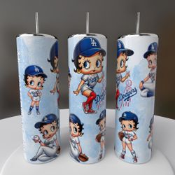 Los Angeles Dodgers Betty Boop Baseball Tumbler