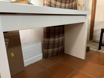 ikea malm dressing table brown MALM dressing table, white stained oak veneer, 120x41 cm (471/4x161/8")