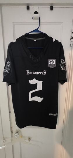 New! Men's Size Medium Black Tampa Bay Buccaneer Gothic Jersey. Emeka Egbuka.