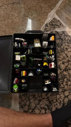 Lot of Die-Cast Toy Cars in Storage Case - 39 cars