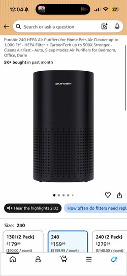 Puroair air purifier
