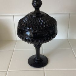 VTG Indiana Glass Tiara Black Diamond Point