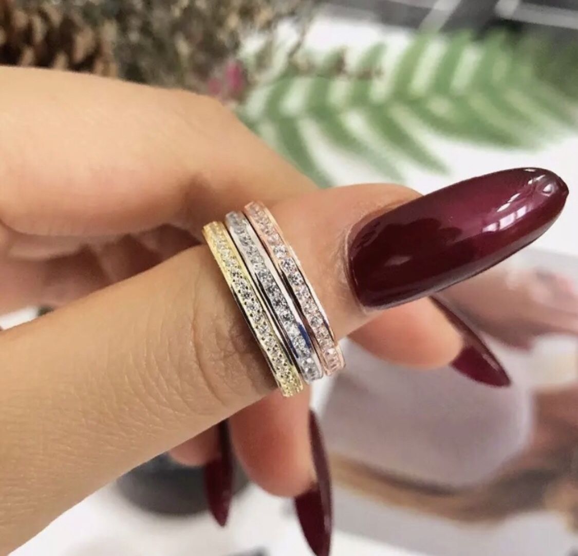 New 18 k gold wedding ring set engagement ring