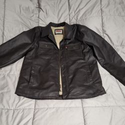 Levi's faux leather Trucker Jacket 