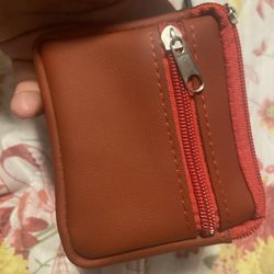 Genuine Cowhide Leather Mini Wallet – Multi-Zipper Pouch