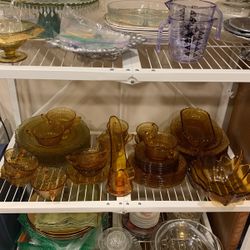 Antique Amber Depression Glass Wear