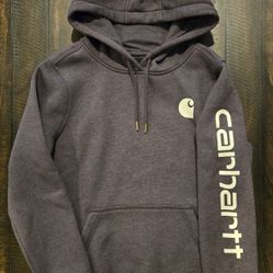 Carhartt Women's Relaxed Fit Midweight Logo Sleeve Graphic Hoodie