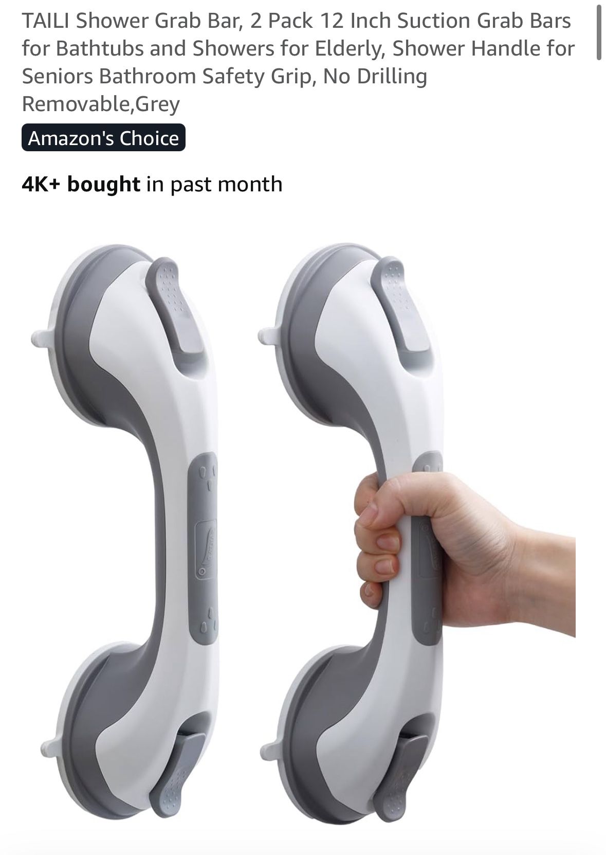 Suction Shower/Bath Hand Grab Bars