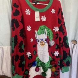 Llama Christmas Sweater 