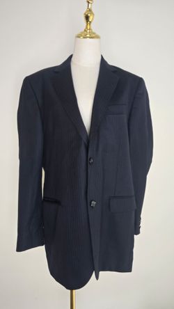 Christian Dior Monsieur Men’s 52T Blue Pinstripe Blazer – Luxury Designer