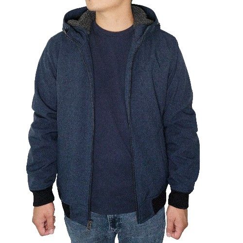 Men's Levi's Fleece Lined Hooded Denim Blue Jacket 