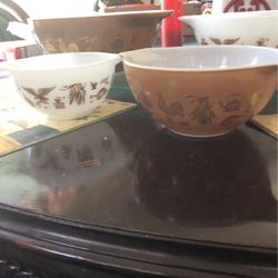 Set Of Antique bowls thick glass