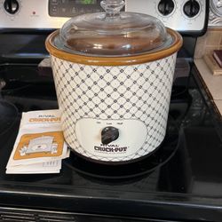 Vintage  Crock Pot With Papers 