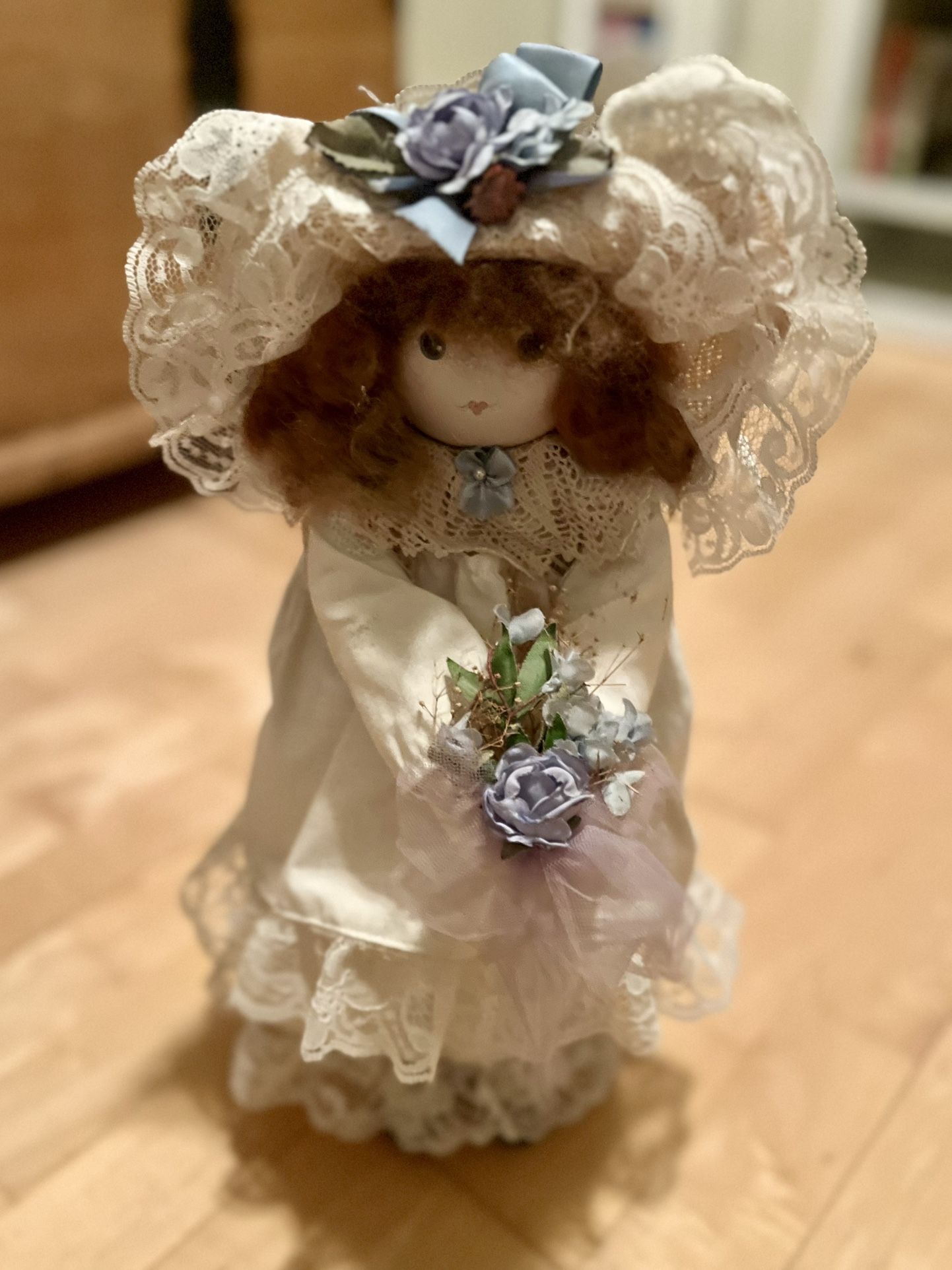 Vintage Hand Painted Wooden Doll