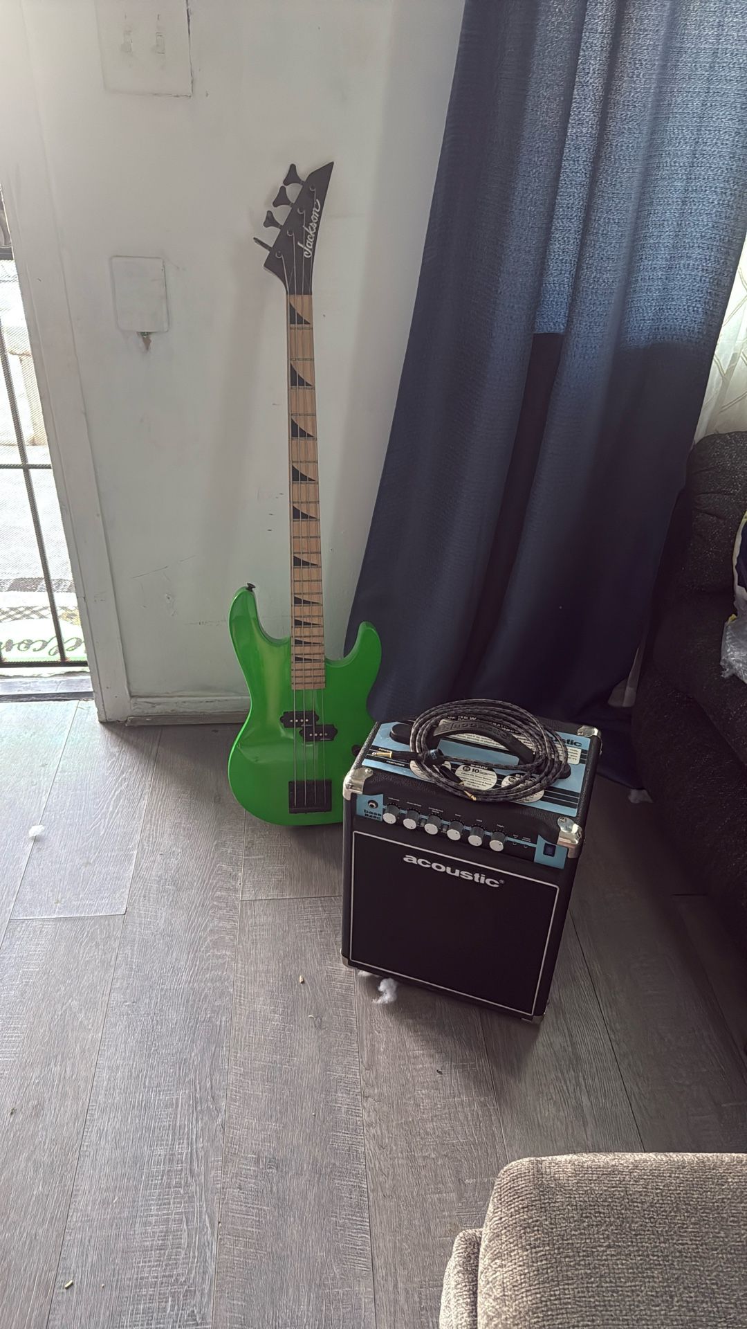Bass Guitar And Amp