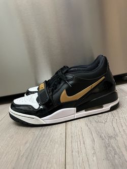 Air Jordan Legacy 312 Low Black / Metallic Gold-White Mens Size 9