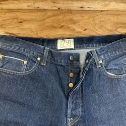 1791 Supply & Co Jeans Mens 36x34 Blue Selvedge Denim 