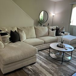 Large 8x10 modern abstract area rug in neutral beige and taupe tones