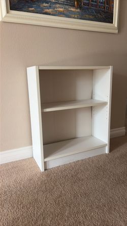 White small bookcase