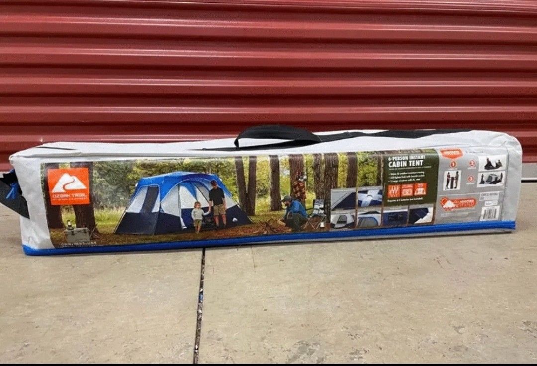 Ozark Trail Person InstantCabin Tent with LED LightedHub