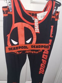 Marvel Deadpool Women's Crop Top and Leggings Set