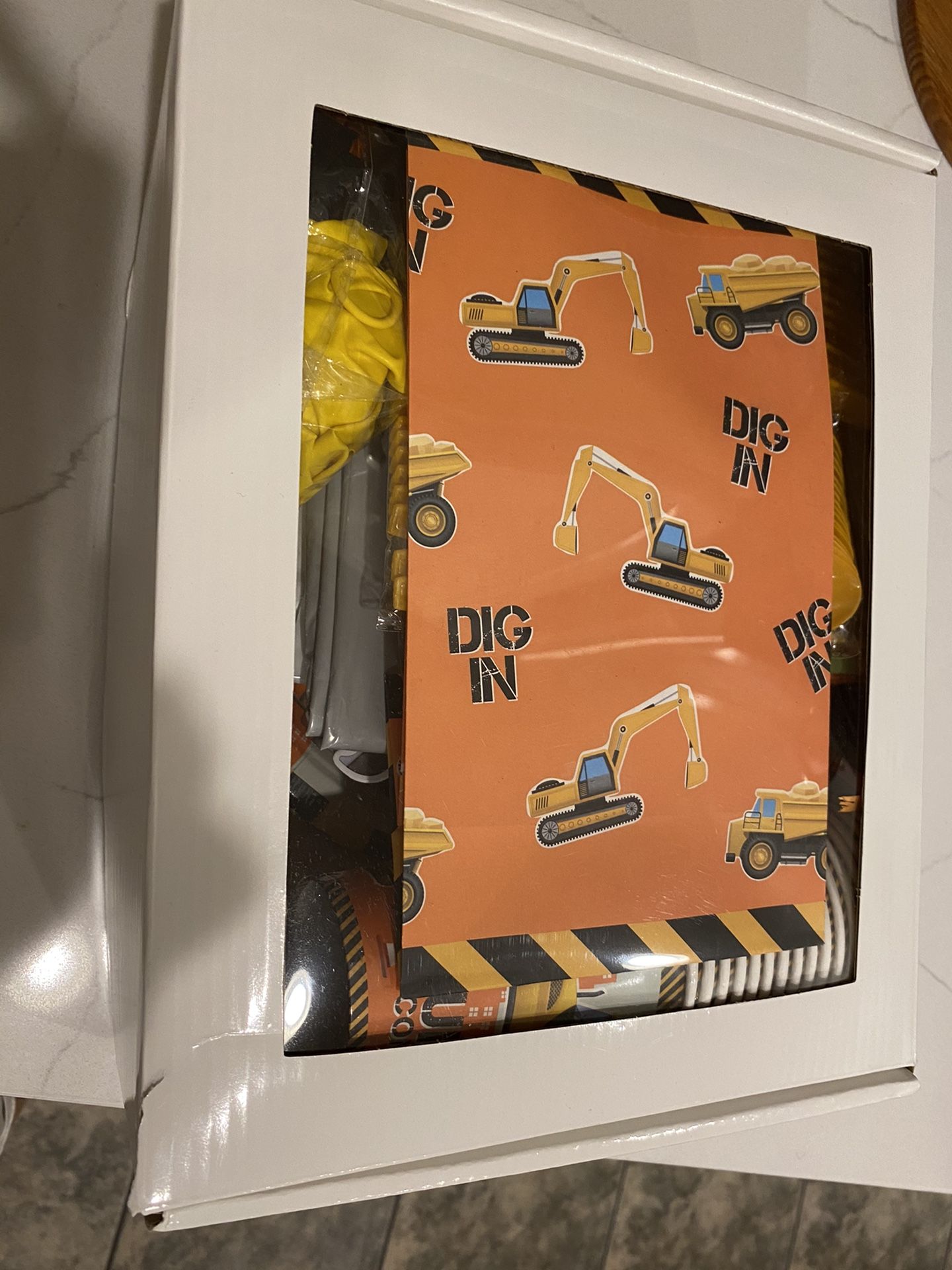 birthday construction supplies set