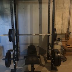 Power Rack, Weights And Bench