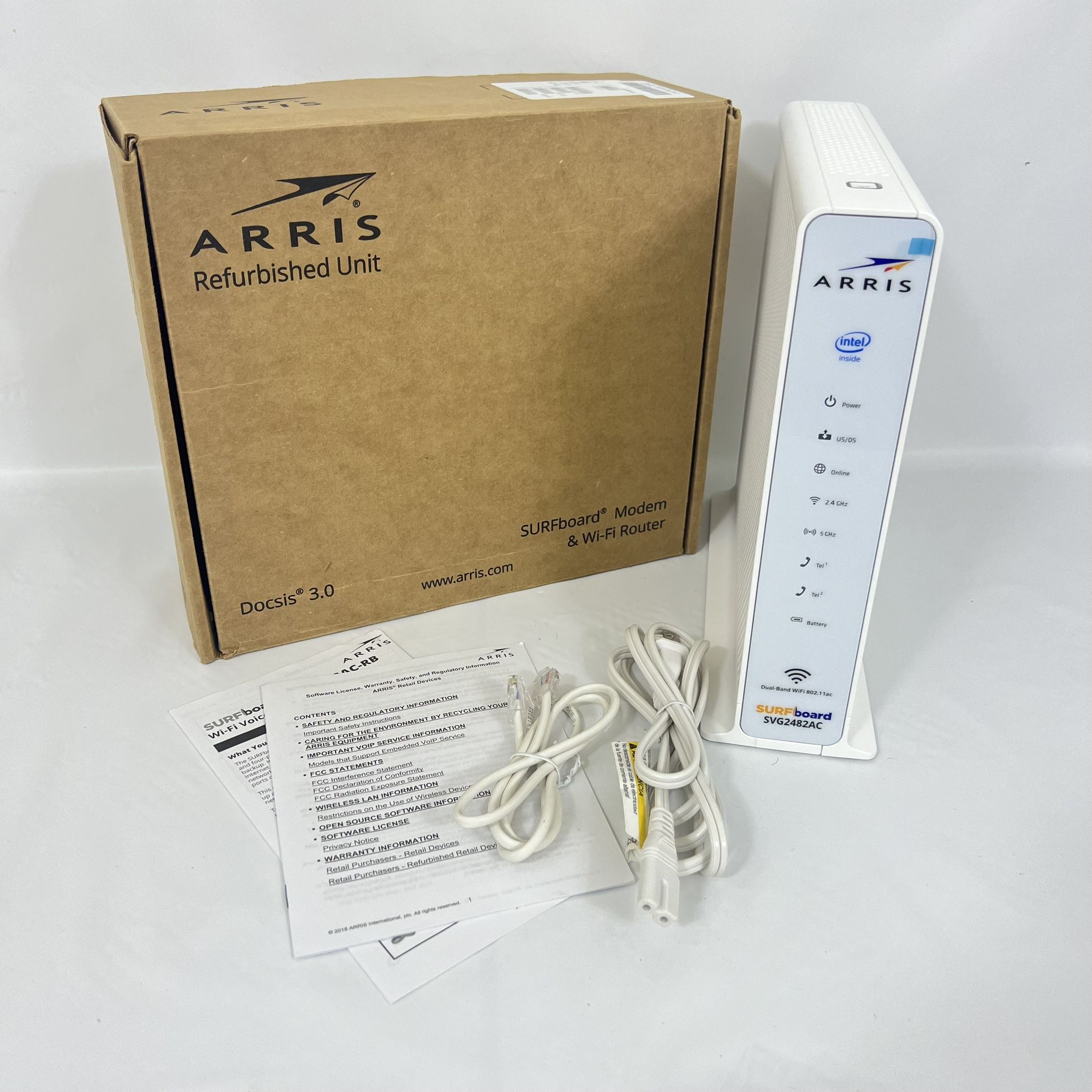 Arris Surfboard Internet WiFi Voice Cable Modem SVG2482AC DOCSIS 3.0 Xfinity