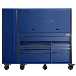 80 in. W x 24 in. D Heavy Duty 10-Drawers Garage Workcenter and Side Locker Tool Chest Combo in Matte Blue 80 in. W x 24 in. D Heavy Duty 10-Drawers Garage Workcenter and Side Locker Tool Chest Combo in Matte Blue
