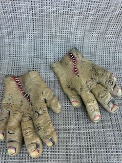 scary zombie Halloween gloves