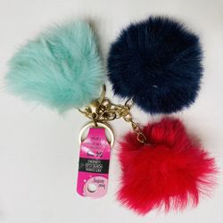 Cute Pom Pom Key Ring! New!