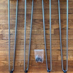 Table Legs Wire Steel Modern Minimalistic Urban Rustic Style 28 Inches Long