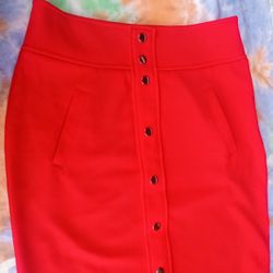 Red Dana Buchman Skirt-size 6