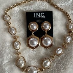 New INC Earrings & Necklace Set